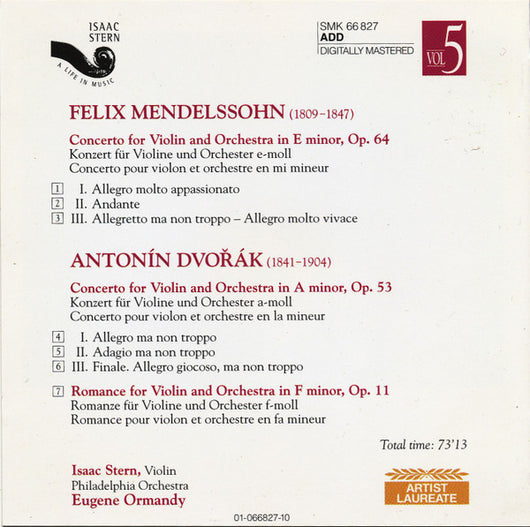 mendelssohn---dvorak:-violin-concertos