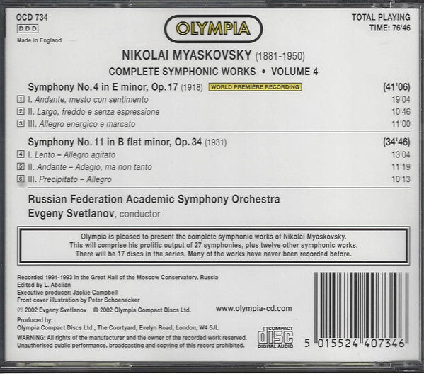 complete-symphonic-works-•-volume-4:-symphony-no.-4,-symphony-no.-11