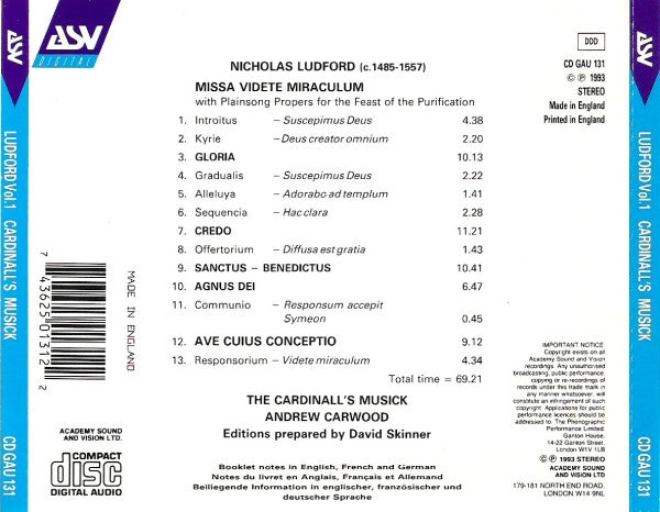 nicholas-ludford:-missa-videte-miraculum-/-ave-cuius-conceptio