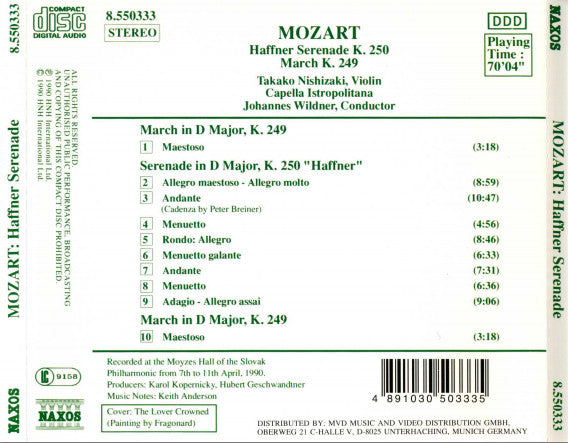 haffner-serenade-k.-250-/-march-k.-249