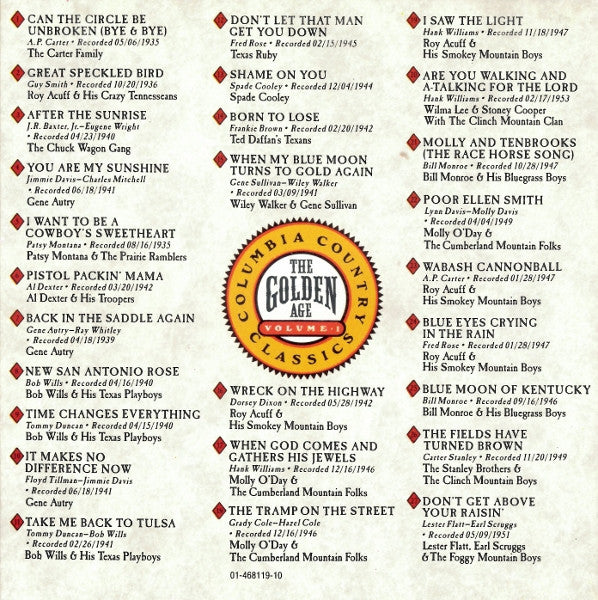 columbia-country-classics-/-volume-1:-the-golden-age
