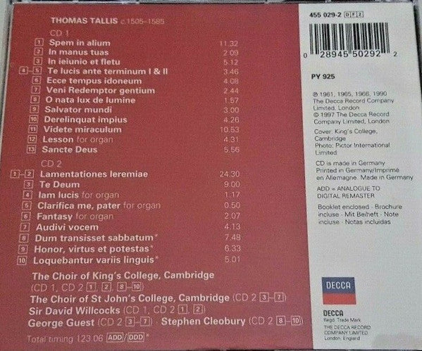 spem-in-alium-(40-part-motet)-/-lamentations-of-jeremiah-/-church-music