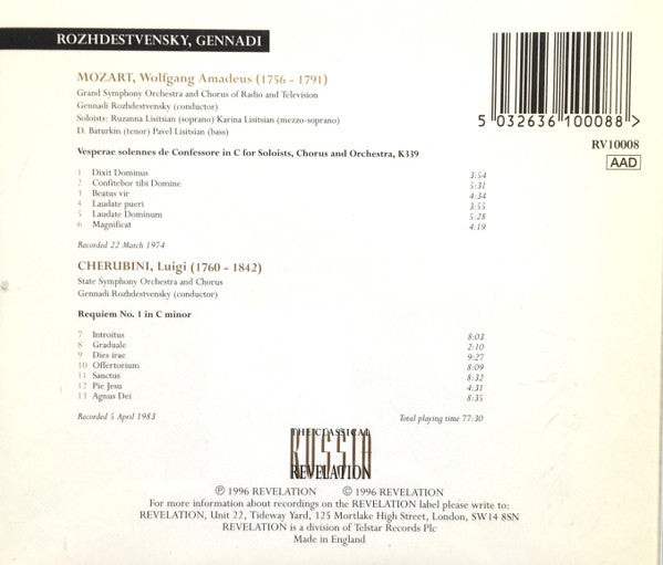 mozart:-vesperae-solennes-de-confessore-in-c,-k339-/-cherubini:-requiem-no.-1-in-c-minor