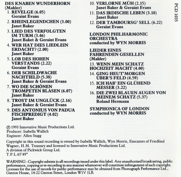 des-knaben-wunderhorn-/-lieder-eines-fahrenden-gesellen