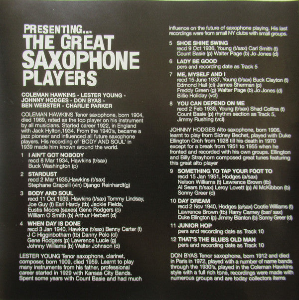 presenting....-the-great-saxophone-players