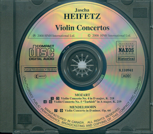 heifetz:-mozart-/-mendelssohn-(historical-recordings-1934-1949)