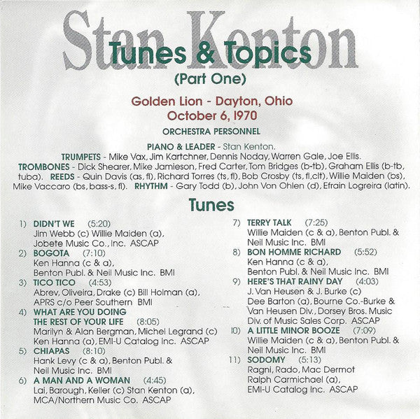 tunes-&-topics-part-one