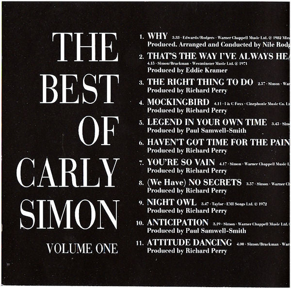the-best-of-carly-simon-(volume-one)