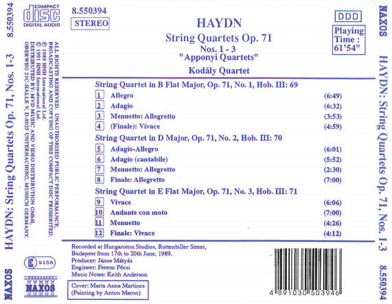 string-quartets-op.-71,-nos-1---3-"apponyi-quartets"