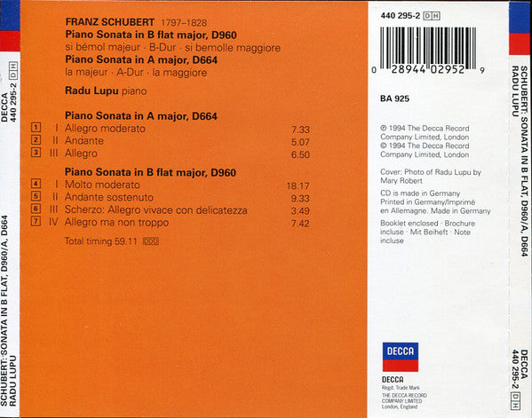 schubert:-piano-sonatas-d960-&-d664
