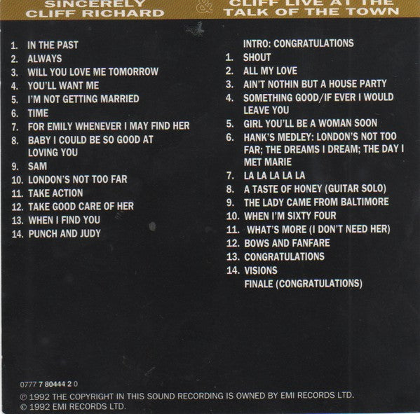 cliff-richard-cd-collection-cd-11-sincerely(1969)-&-live-at-the-talk-of-the-town
