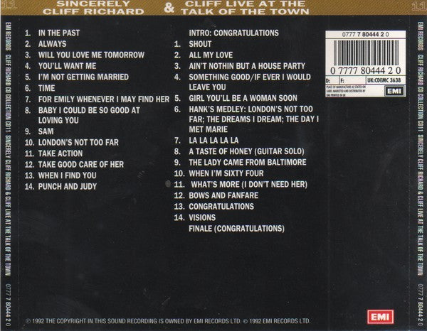 cliff-richard-cd-collection-cd-11-sincerely(1969)-&-live-at-the-talk-of-the-town