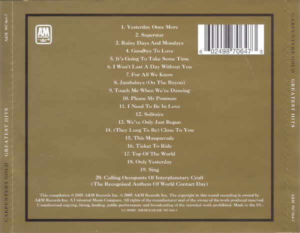 carpenters-gold:-greatest-hits