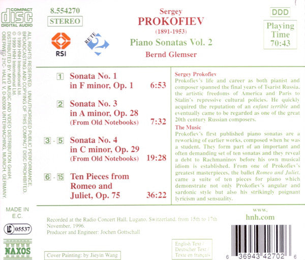 piano-sonatas-vol.-2-(nos.-1,-3-and-4-/-ten-pieces-from-romeo-and-juliet)