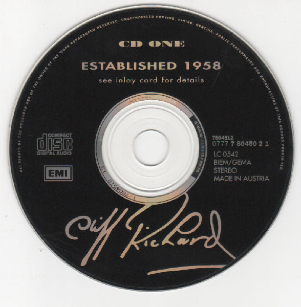 cliff-richard-cd-collection-cd-10-established-1958-&-the-best-of-cliff