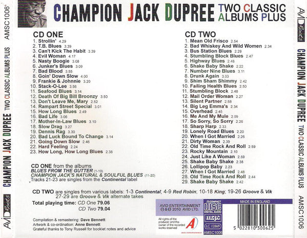 two-classic-albums-plus-40s-&-50s-singles:-blues-from-the-gutter-and-natural-&-soulful-blues