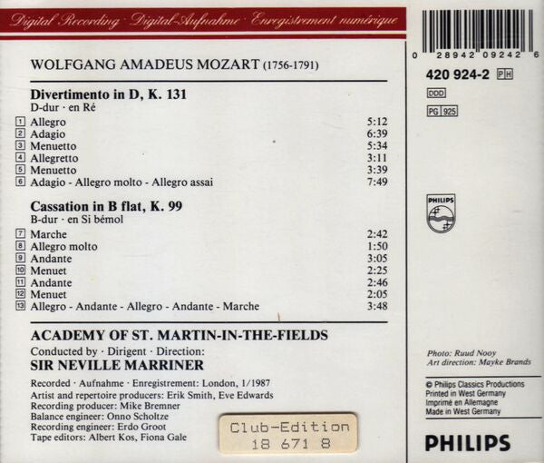 divertimento-k.131-/-cassation-k.99