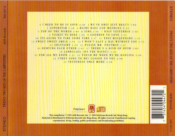 twenty-two-hits-of-the-carpenters