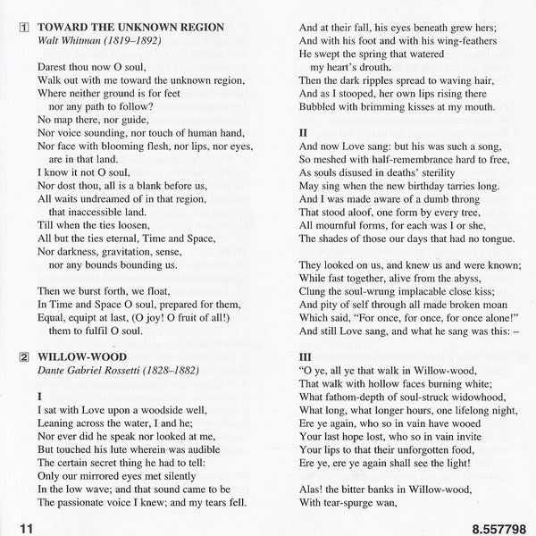 willow-wood-/-the-sons-of-light-/-toward-the-unknown-region-/-five-variants-of-dives-and-lazarus