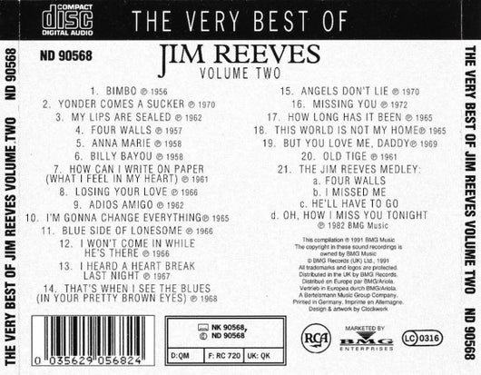 the-very-best-of-jim-reeves-volume-two