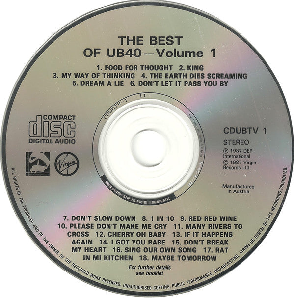 the-best-of-ub40---volume-1