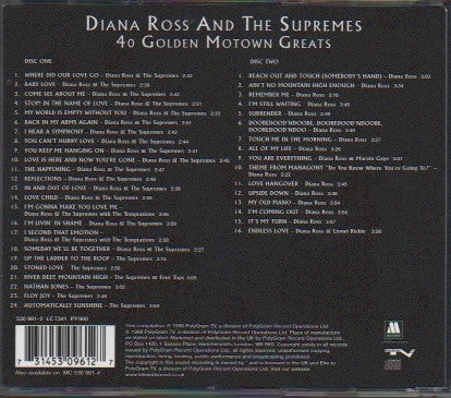 CD Diana Ross & & The Supremes - 40 Golden Motown Greats