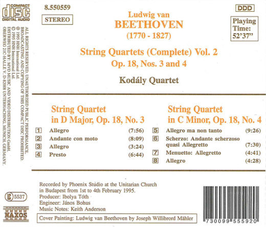 string-quartets-(complete)-vol.-2-op.-18,-nos.-3-and-4