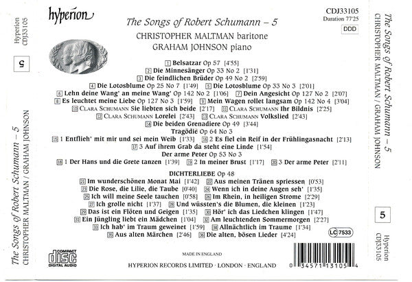 the-songs-of-robert-schumann---5-(dichterliebe-and-other-heine-settings)